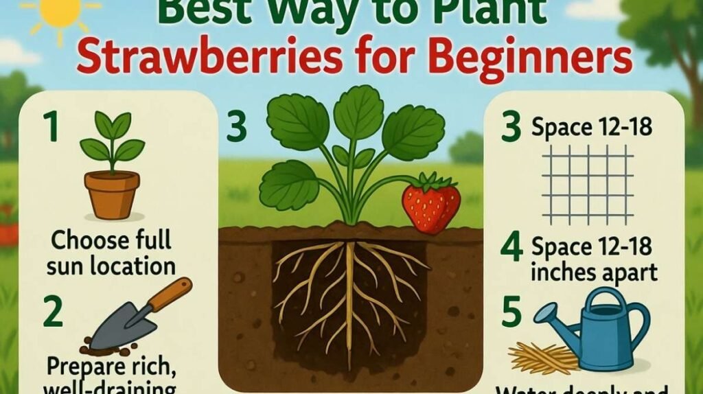 Best Way to Plant Strawberries for Beginners - How to Plant Strawberries 