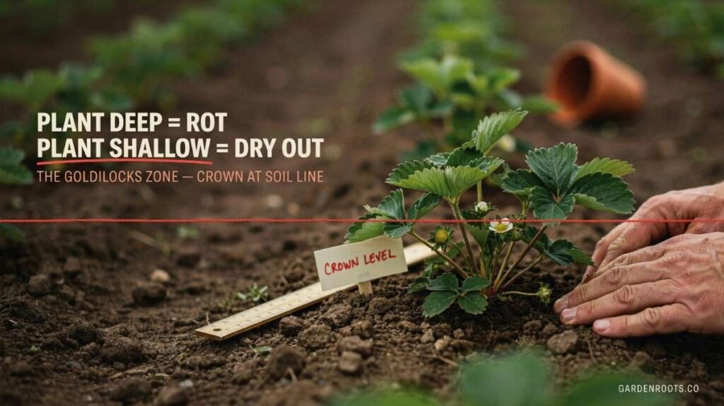How Deep to Plant Strawberries (Critical Success Factor)