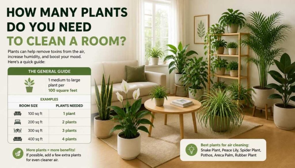 How Many Plants Do You Need to Clean a Room?