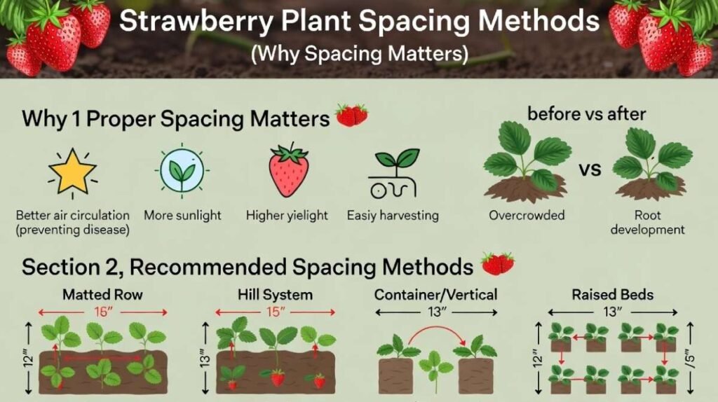 Strawberry Plant Spacing Methods (Why Spacing Matters)`