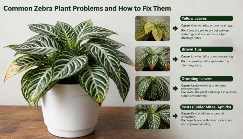 Common Zebra Plant Problems and How to Fix Them