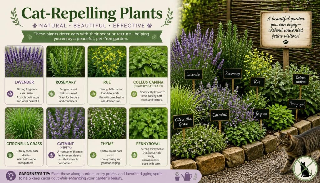 Cat-Repelling Plants to Grow Around Your Garden